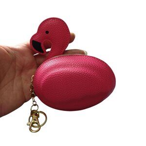 BATH & BODY WORKS LIMITED EDITION PINK FLAMINGO ZIPPERED CHANGE/COIN PURSE